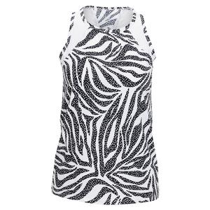 Women`s Rainey Racerback Tennis Tank Zebra Point Onyx