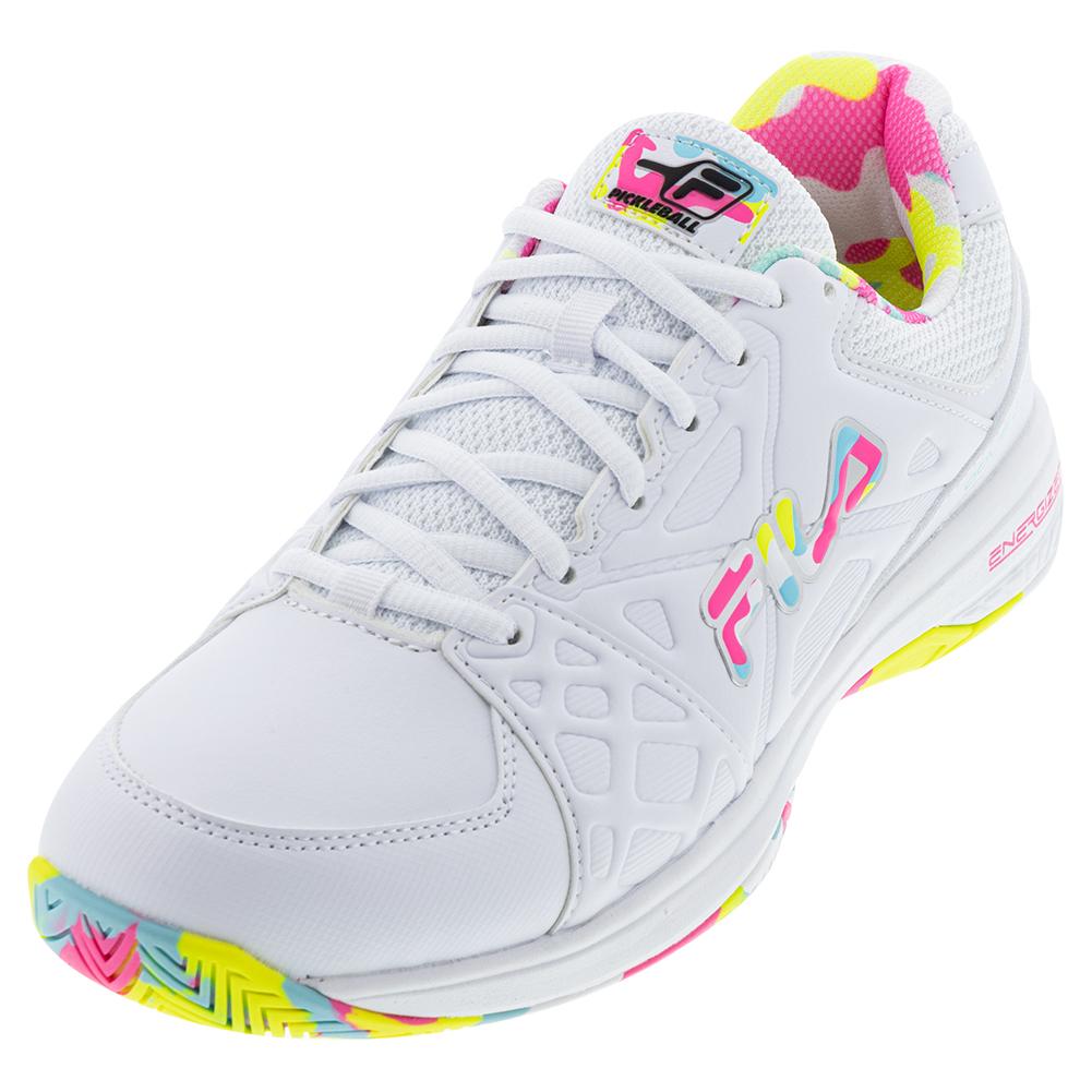 Fila Women`s Double Bounce 3 Pickleball Shoes White and Multi