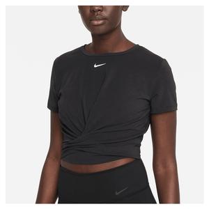 Women`s Dri-FIT One Luxe Twist Standard Fit Short-Sleeve Top 010_BLACK/RF_SV