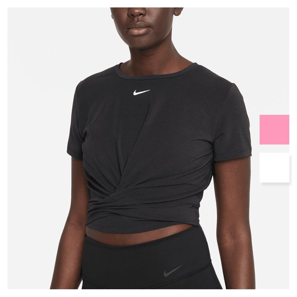entregar repentinamente responsabilidad Nike Women`s Dri-FIT One Luxe Twist Standard Fit Short-Sleeve Top