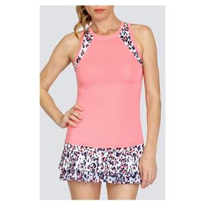 Women`s Teagan Curved Hem Tennis Tank Strawberry Pink