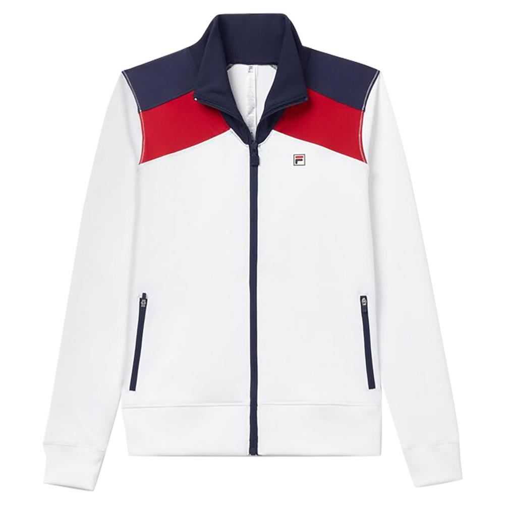 Fila Women`s Heritage Essentials Tennis Jacket White Navy