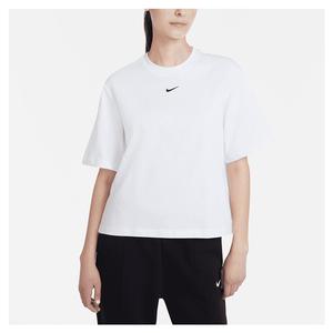 Women`s Sportswear Essentials Boxy T-Shirt 100_WHITE/BK