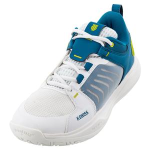 Men`s Ultrashot Team Tennis Shoes Brilliant White and Celestial