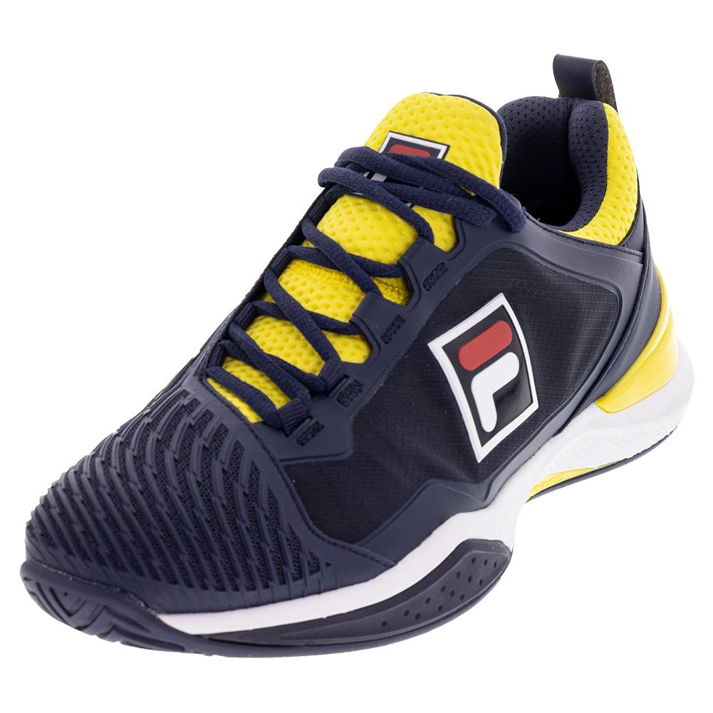 Zilver trompet Overname FILA Men`s SpeedServe Energized Tennis Shoes Navy and Buttercup
