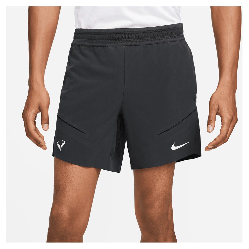 Nike Men`s Rafa Court Dri-FIT ADV 7 Inch Tennis Shorts Off Noir and Volt