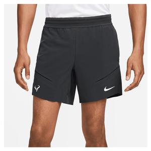 Men`s Rafa Court Dri-FIT ADV 7 Inch Tennis Shorts Off Noir and Volt