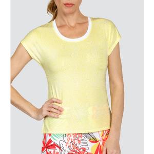 Women`s Jayana Cap Sleeve Tennis Top Tangled Dots