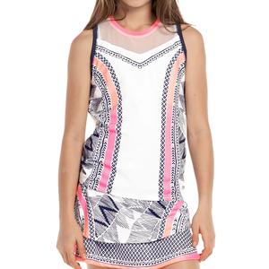 Girls` Santa Fe Glow Tennis Tank Pink