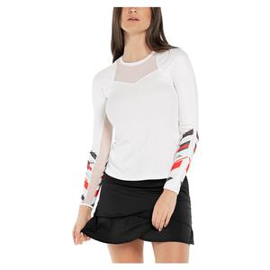 Women`s Tech It In Long Sleeve Tennis Top White