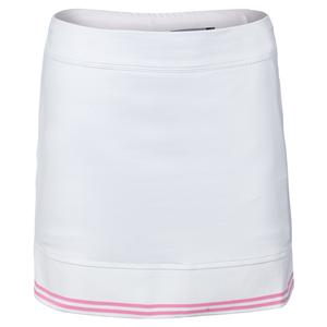 Women`s Lilian 13.5 Inch Tennis Skort White and Plumeria