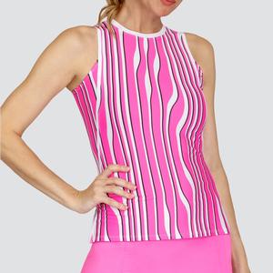 Women`s Calandra Tennis Tank Twisting Stripe