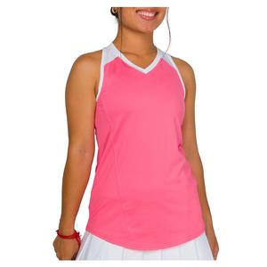 Women`s Break Point Tennis Tank Salmon