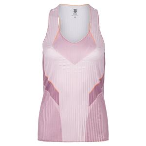 Women`s Pleated V-Neck Tennis Tank Plum