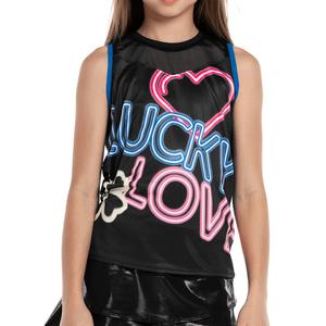 Girls` Glow with Love Tennis Tank Electric Blue