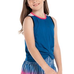 Girls` Pretty Bow Tennis Tank Electric Blue