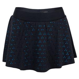 Women`s Speed Hypersonic Pixelation 2 Layer Flounce Tennis Skort Nero Turq