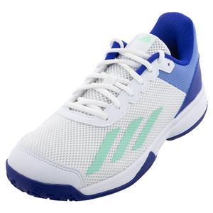 Juniors` Courtflash Tennis Shoes Footwear White and Pulse Mint