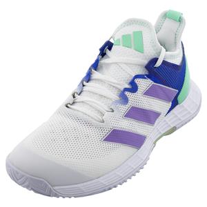 Women`s adizero Ubersonic 4 Lanzat Tennis Shoes Footwear White and Violet Fusion