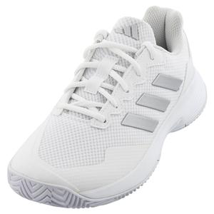 Women`s GameCourt 2 Tennis Shoes Footwear White and Metallic Silver