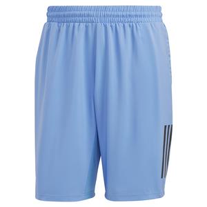 Men`s Club 3-Stripe 7 Inch Tennis Shorts Blue Fusion