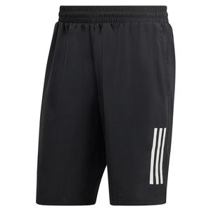 Men`s Club 3-Stripe 7 Inch Tennis Shorts Black