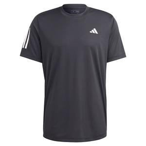 Men`s Club 3-Stripe Tennis Top Black