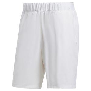 Men`s Club Stretch Woven 7 Inch Tennis Shorts White