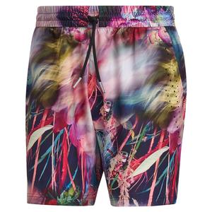 Men`s Melbourne Ergo 7 Inch Printed Tennis Short Multicolor and Black