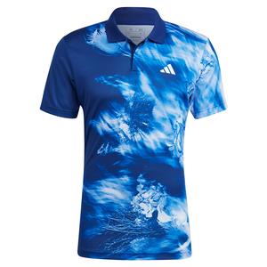 Men`s Melbourne HEAT.RDY Freelift Tennis Polo Multicolor and Victory Blue