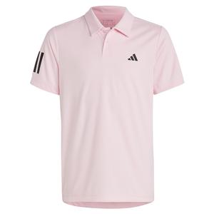 Boys` Club 3-Stripe Tennis Polo Clear Pink