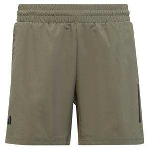 Boys` Club 3-Stripe Tennis Shorts Silver Pebble