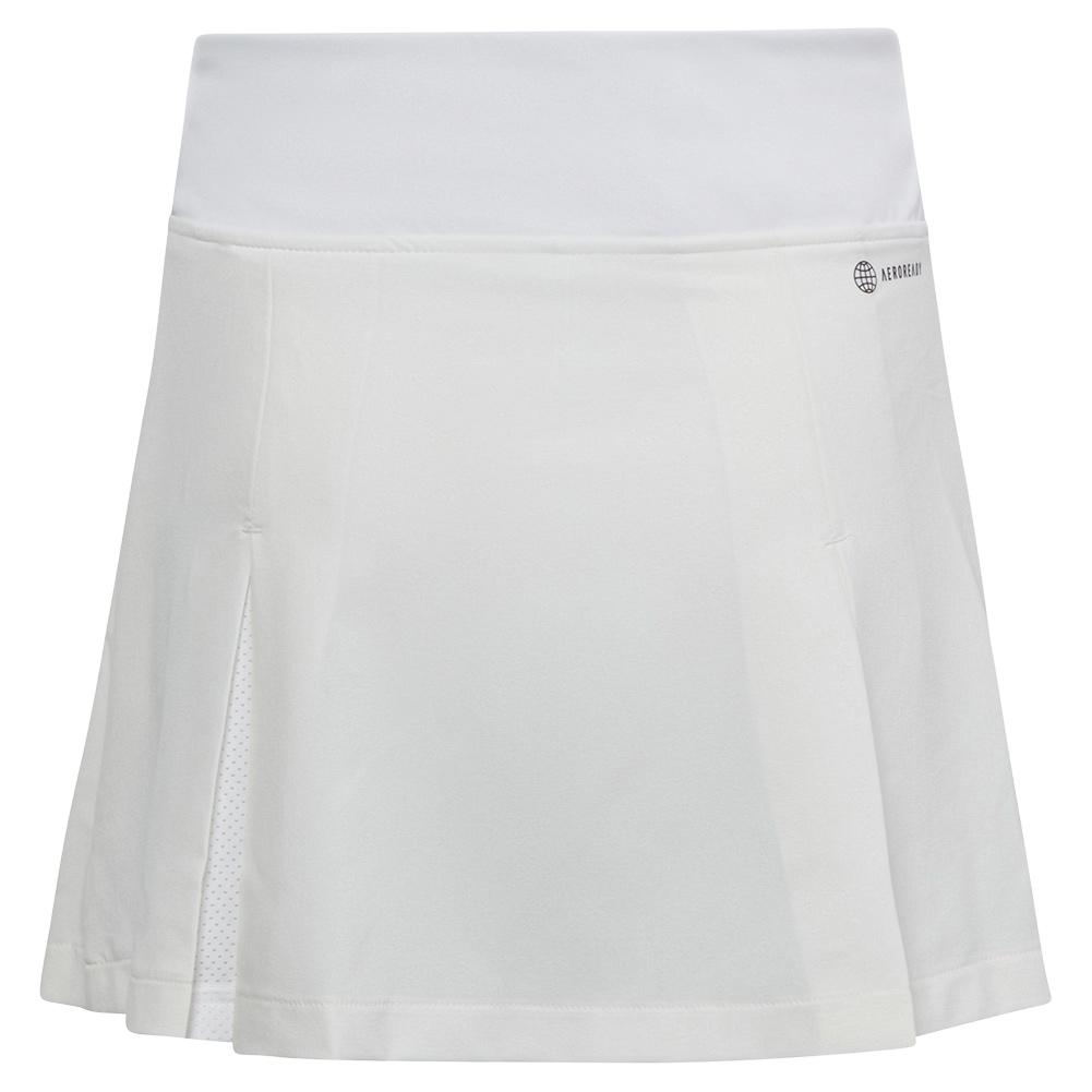 Adidas Girls Club Pleated Tennis Skort in White