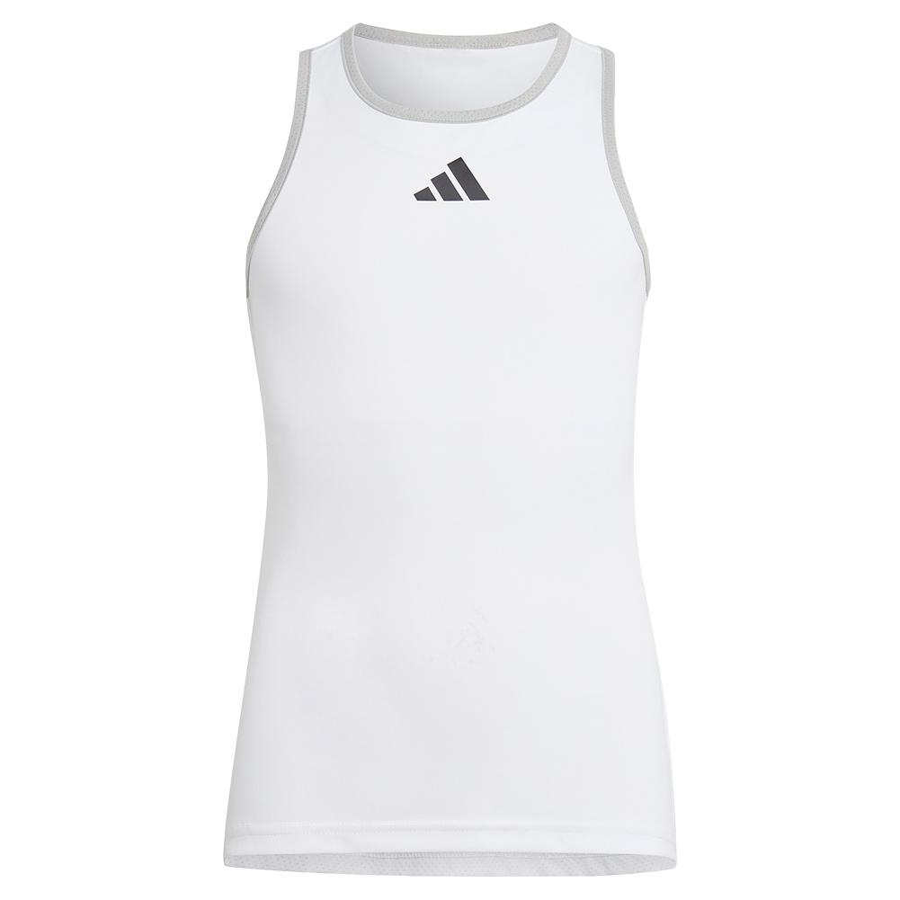 Adidas Girls Club Tennis Tank Top in White