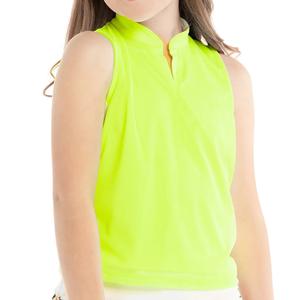 Girls` Mesh Is More Tennis Tank Neon Yellow