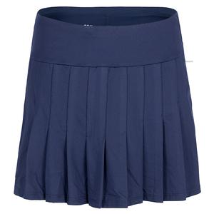 Women`s Jillian 13.5 Inch Pleated Tennis Skort Navy Blue