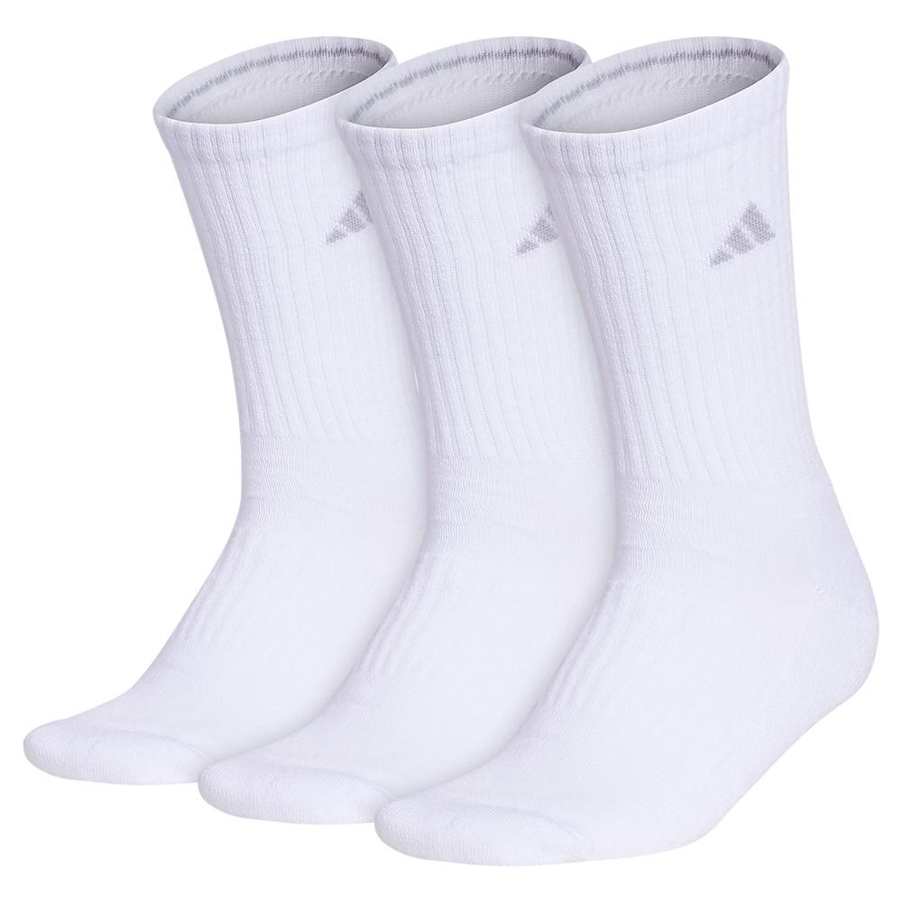 ADIDAS Women's Cushioned 3.0 Crew Socks 3-Pack Size 5-10 White and