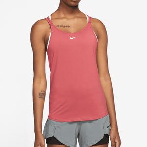 Women`s Dri-FIT One Luxe Slim Fit Strappy Tank Adobe and Reflective Silver