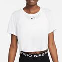 Women`s Dri-FIT One Standard Fit Short-Sleeve Cropped Top 100_WHITE/BK