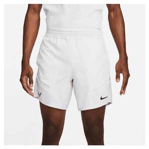 Men`s Rafa Court Dri-FIT ADV 7 Inch Tennis Shorts Football Grey and Black