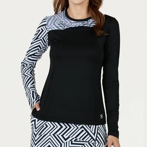 Women`s Mysterious Long Sleeve Tennis Top Black