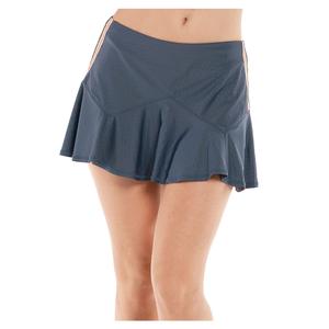 Women`s Royale Stripe Flounce Tennis Skort Slate