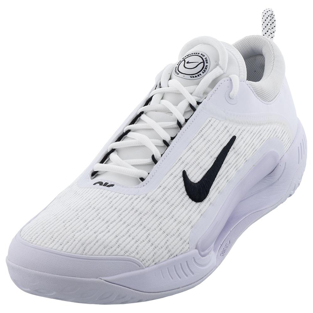 NikeCourt Men`s Zoom Court Tennis Shoes White and Black