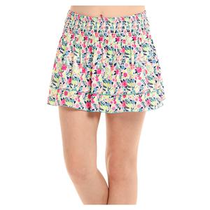 Girls` Flower Frenzy Smocked Tennis Skort Multi