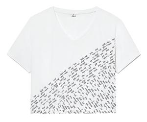 Women`s Deuce Court Graphic Tennis Tee White