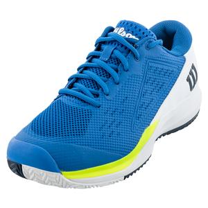 Men`s Rush Pro Ace Wide Tennis Shoes Lapis and White