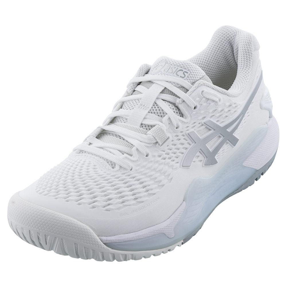 ASICS Women`s GEL-Resolution Tennis Shoes White Pure Silver