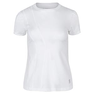 Women`s Short Sleeve Tennis Top WHITE