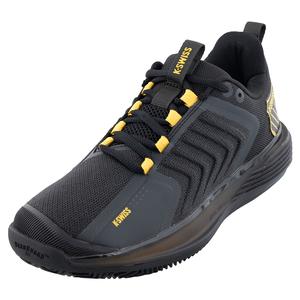 Men`s Ultrashot 3 Clay Tennis Shoes Moonless Night and Amber Yellow