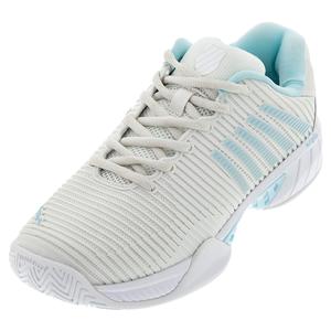 Women`s Hypercourt Express 2 White and Blue Glow